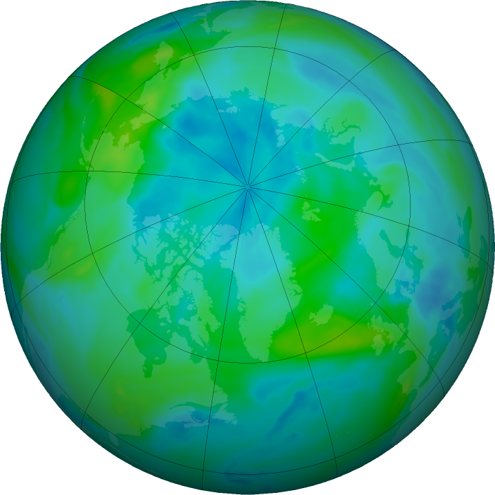 Arctic ozone map for 18 September 2023